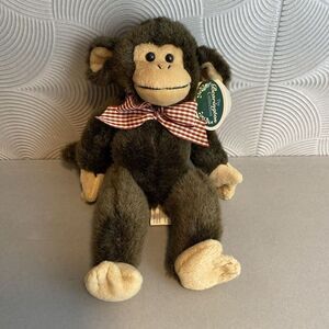 The Bearington Collection Brown Monkey Plush Stuffed Animal Toy Marty Jr 9"